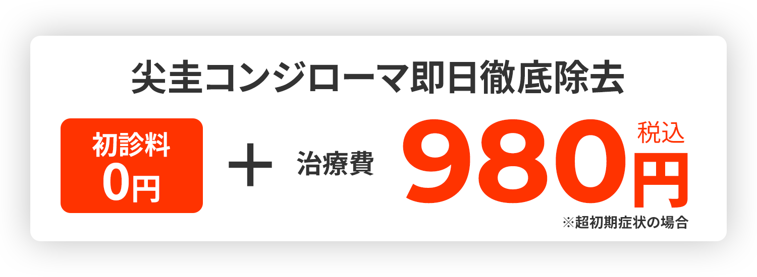 FAIR式 尖圭コンジローマ治療 超初期症状980円(税込)
